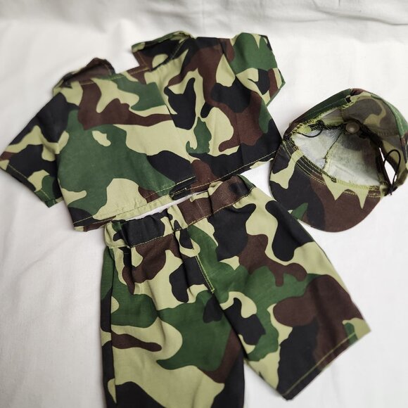 Build A Bear CAMO Military Outfit shirt pants hat - Picture 2 of 7